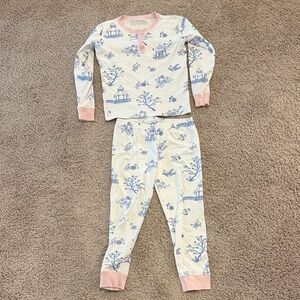 The Beaufort Bonnet Company Blue and Pink Kids Pajama Set